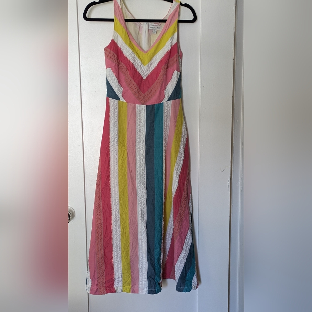 Multicolor Striped Maxi Dress, S